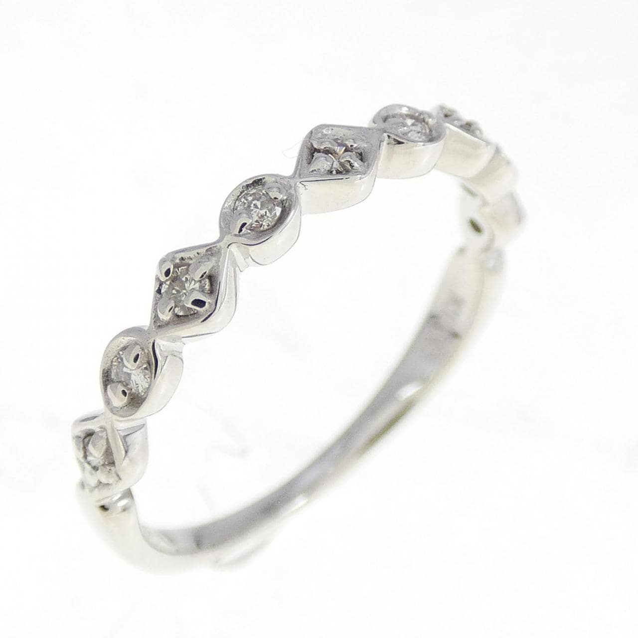 K18WG ダイヤモンド リング 0.09CT