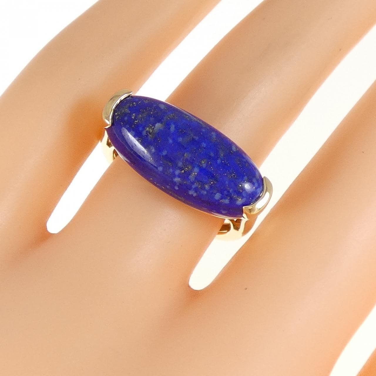 K18YG ラピスラズリ リング 7.00CT
