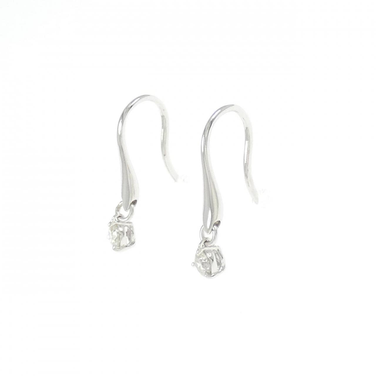 K18WG ダイヤモンド ピアス 0.20CT