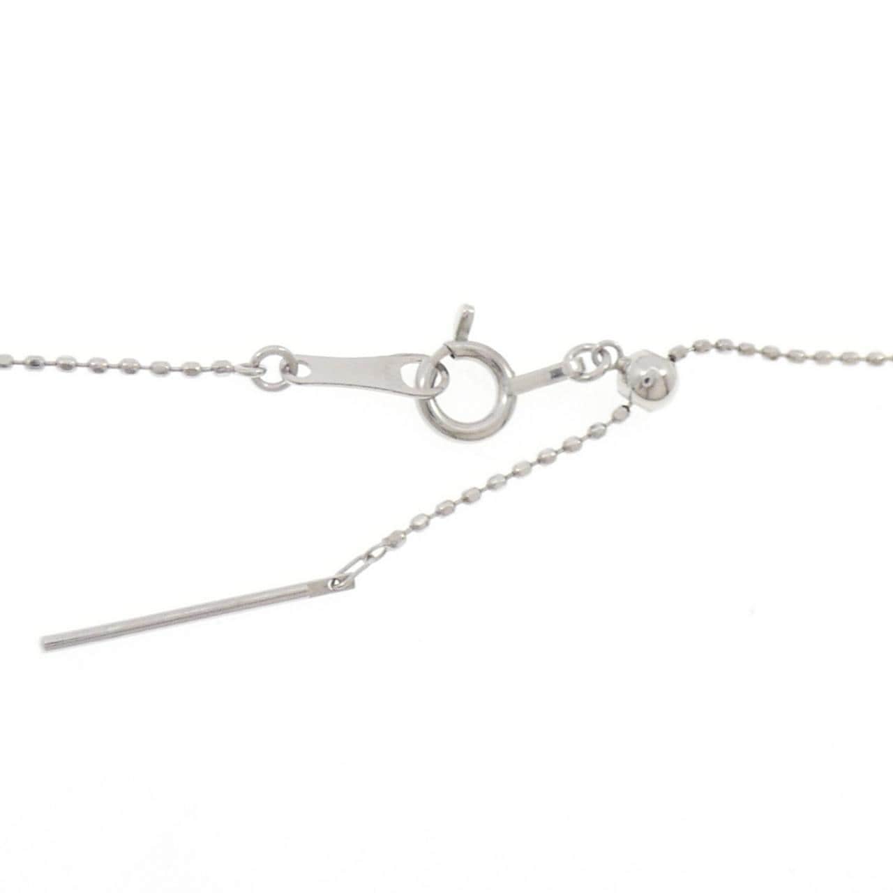 K18WG/PT850 ダイヤモンド ネックレス 0.20CT