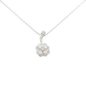 PT900/PT850 クローバー ダイヤモンド ネックレス 0.50CT