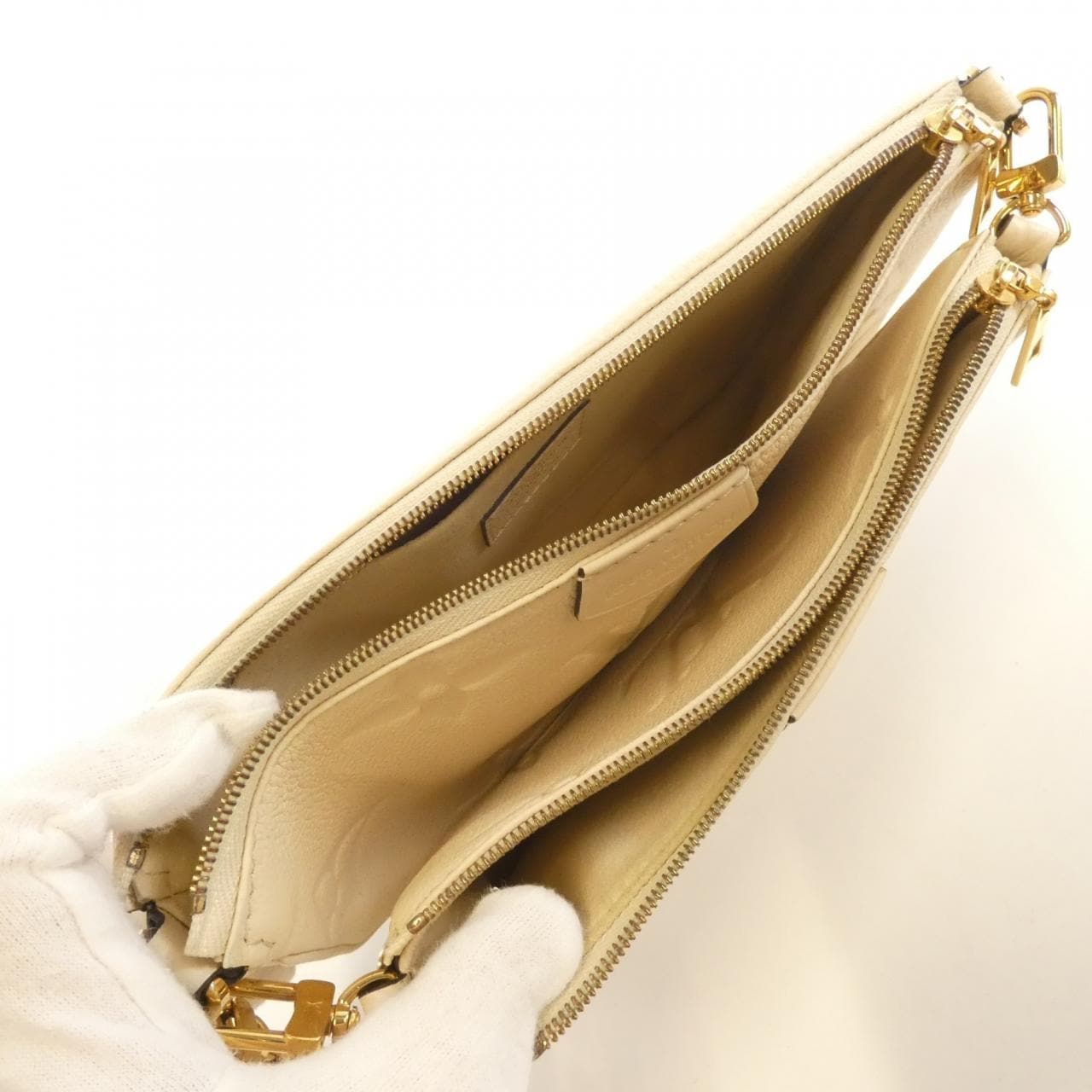 LOUIS VUITTON Monogram Empreinte多功能 Pochette 配件 M46568 单肩包