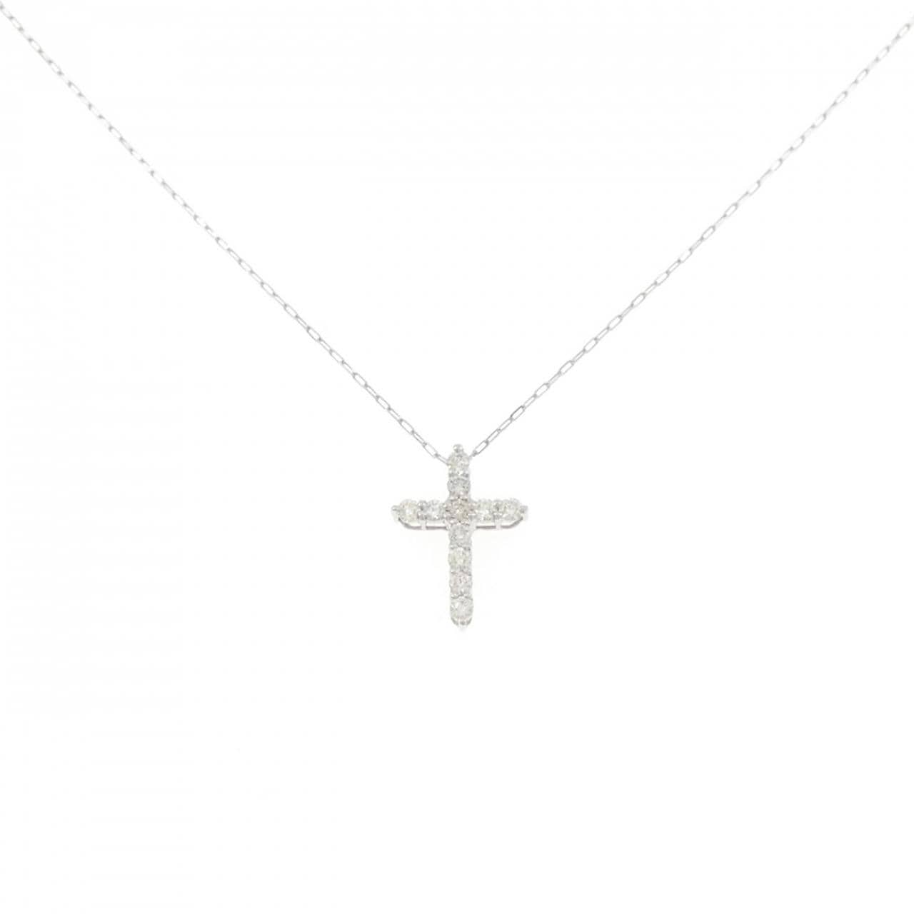 [BRAND NEW] PT900 Cross Diamond Necklace 0.10CT