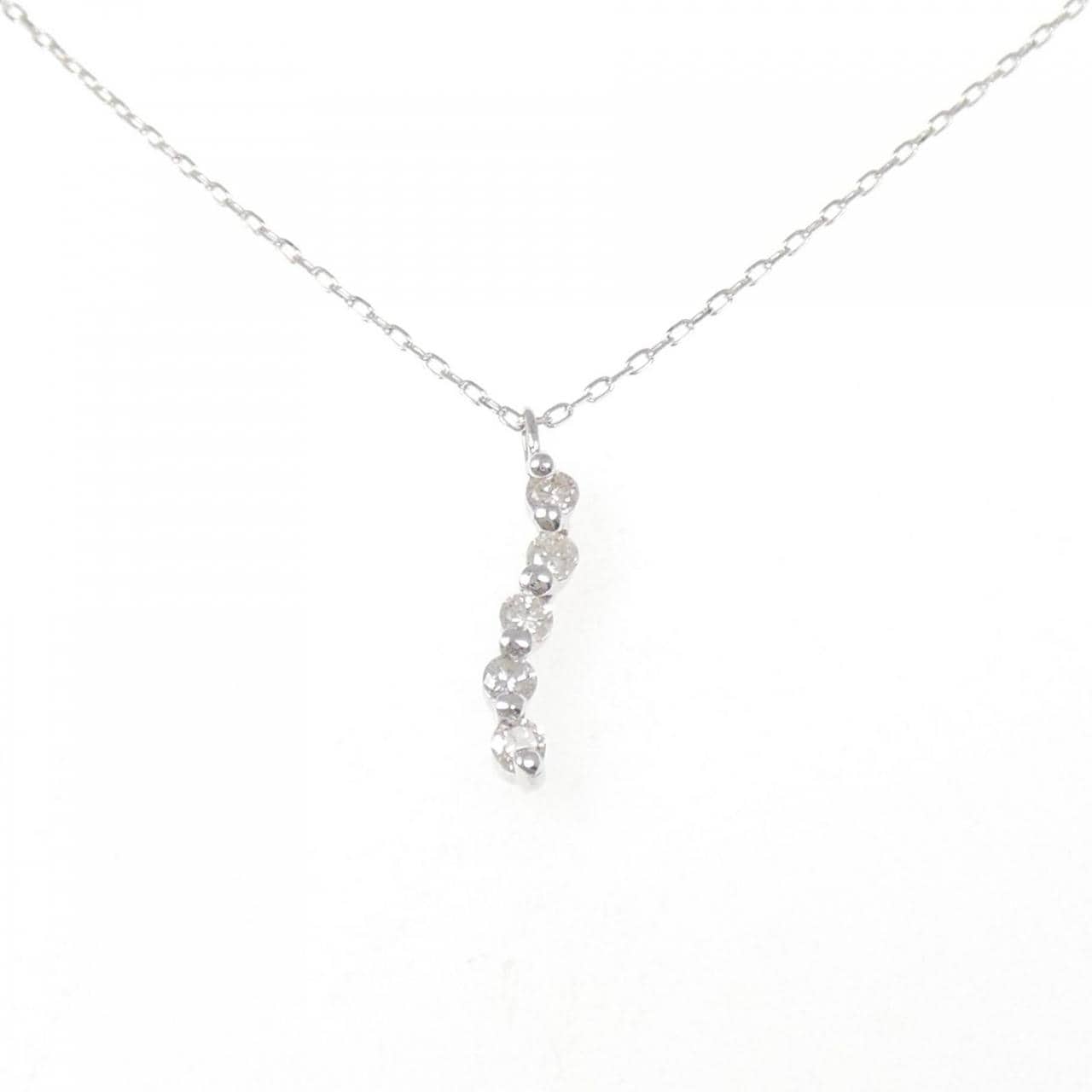 K18WG ダイヤモンド ネックレス 0.34CT