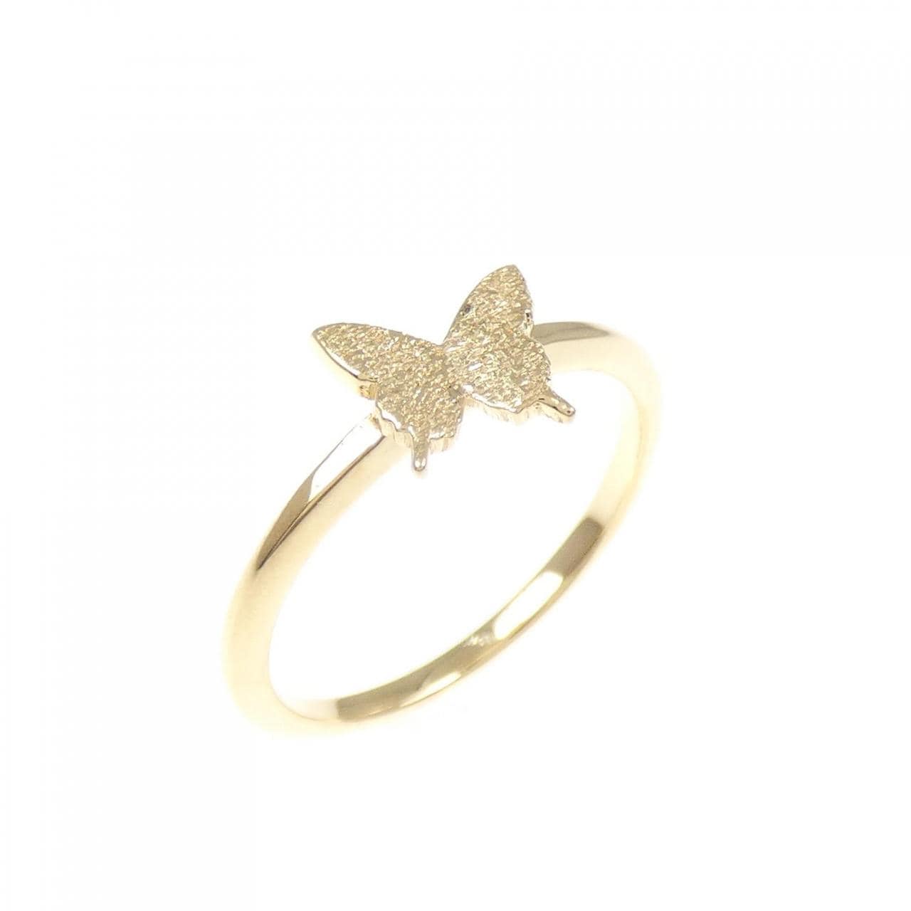 K18YG バタフライ ピンキー リング