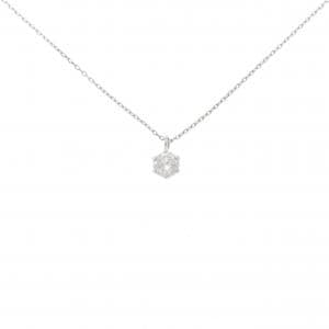 PT900/PT850 ソリティア ダイヤモンド ネックレス 0.24CT