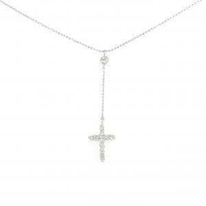 PT900/PT850 クロス ダイヤモンド ネックレス 0.30CT