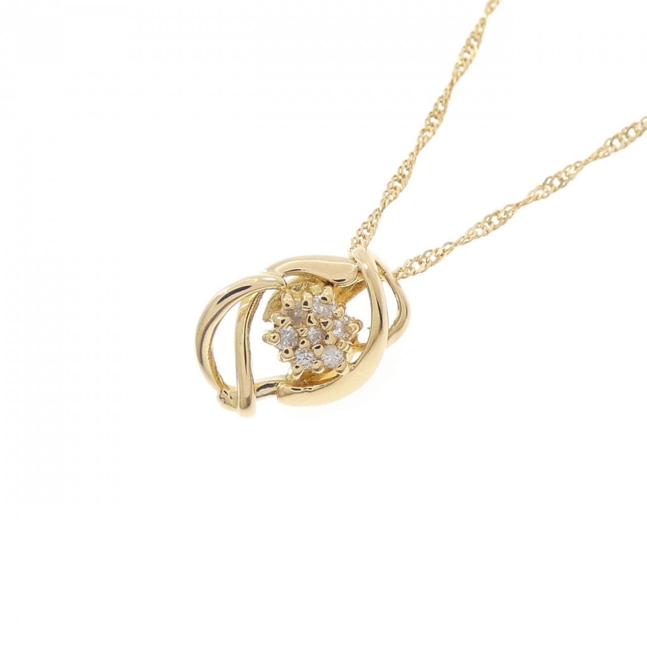 K18YG ダイヤモンド ネックレス 0.05CT