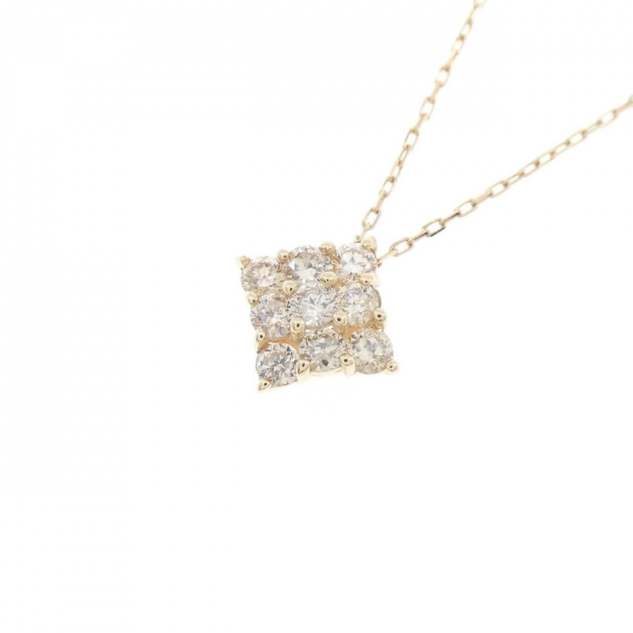 【新品】K10YG ダイヤモンド ネックレス 0.20CT