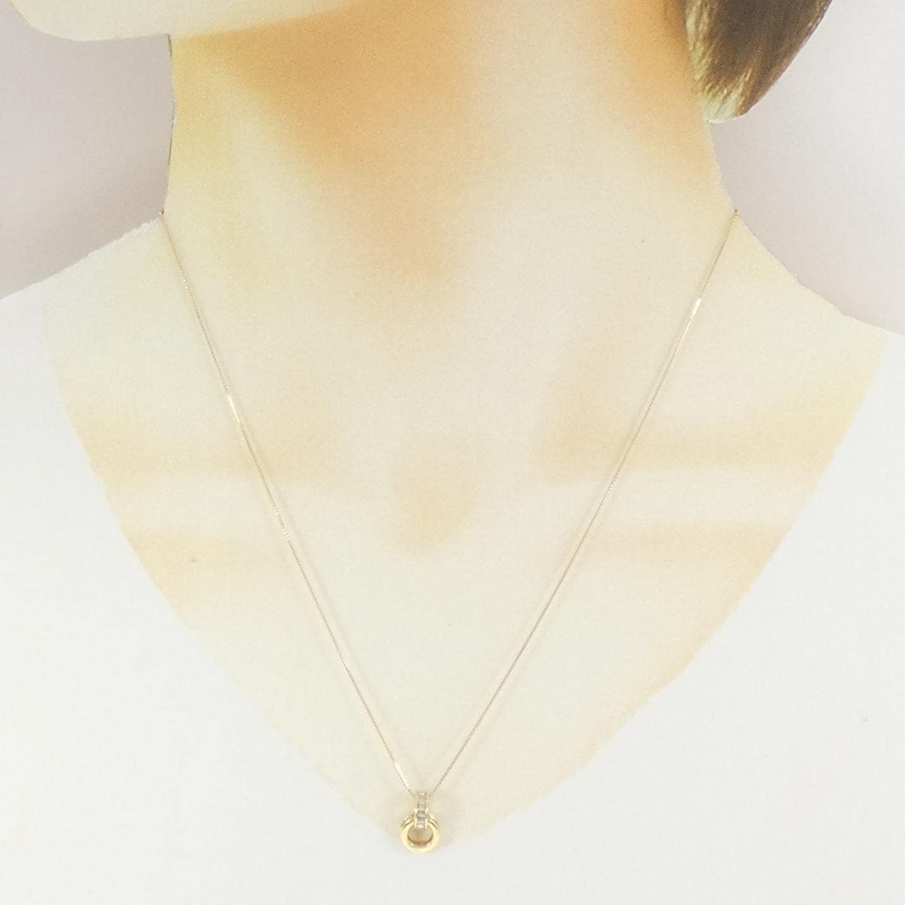 K18YG ダイヤモンド ネックレス 0.45CT