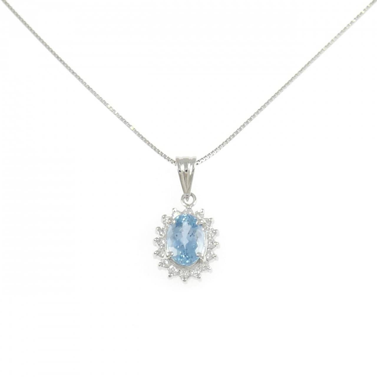PT/PT850 アクアマリン ネックレス 1.16CT