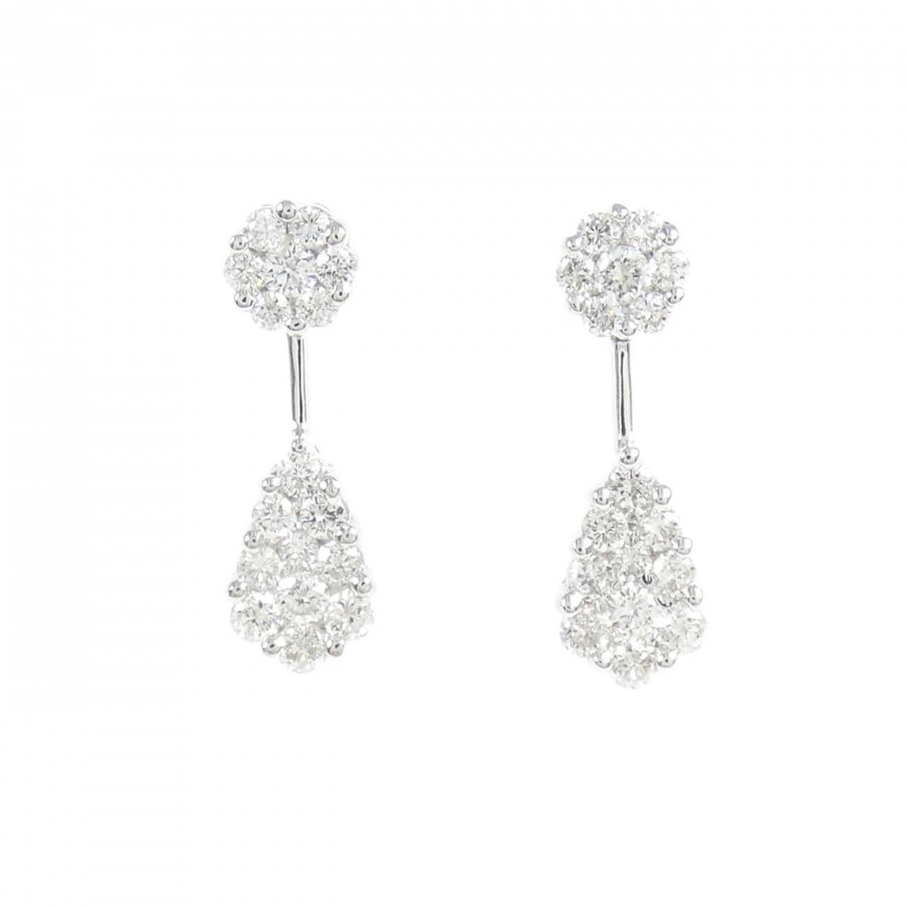 K18WG ダイヤモンド ピアス 0.50CT