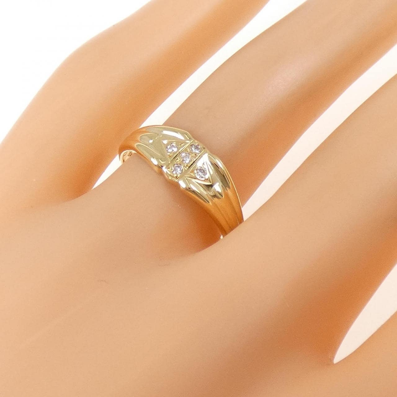 K18YG ダイヤモンド リング 0.05CT