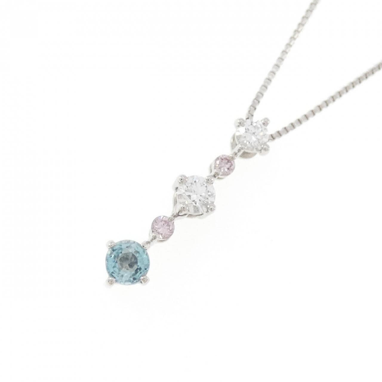 PT900/PT850 グランディディエライト ネックレス 0.25CT