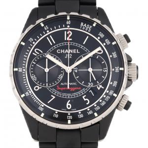 シャネル J12スーパーレッジェーラクロノグラフ セラミック H3409 セラミック 自動巻