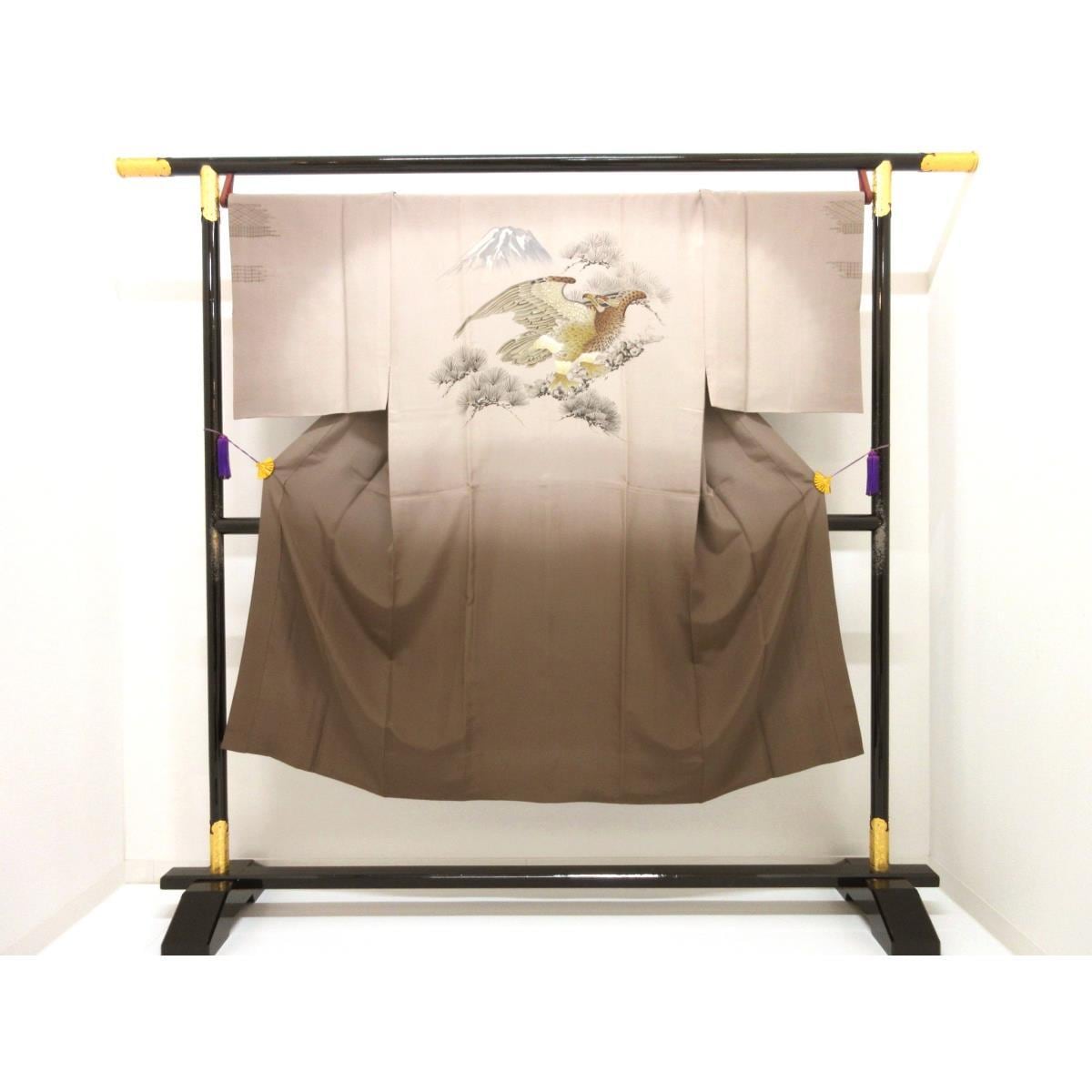 男物　証紙付　きもの・羽織・長襦袢　３点セット【本場結城紬】