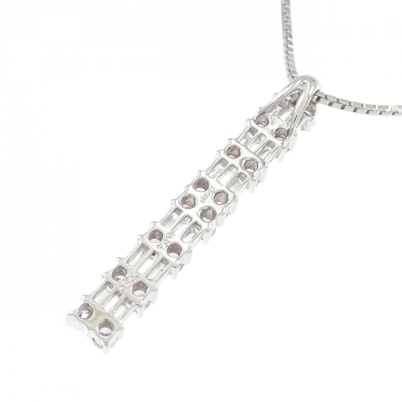 PT900/PT850 ピンクダイヤモンド ネックレス 0.64CT