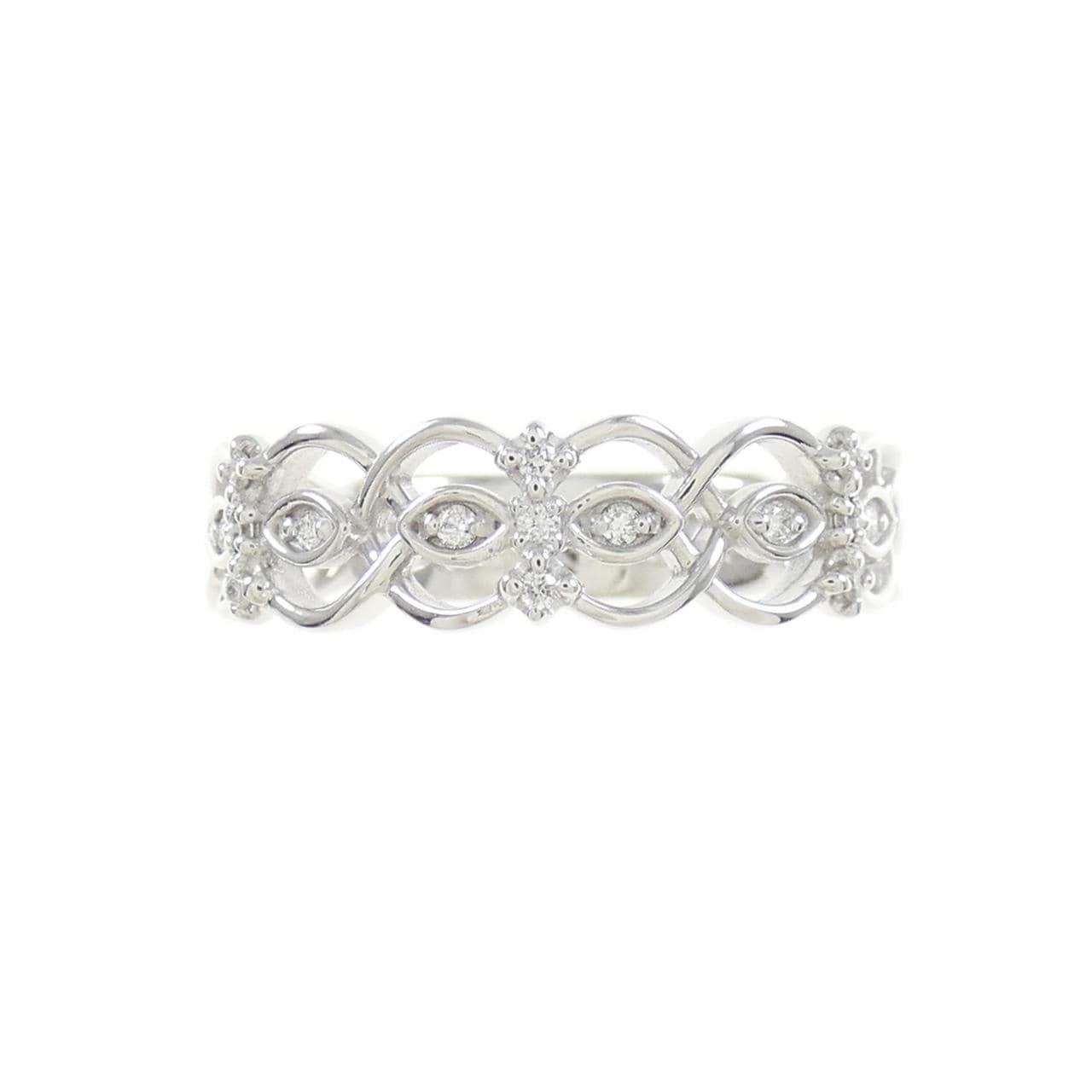 K18WG ダイヤモンド リング 0.10CT
