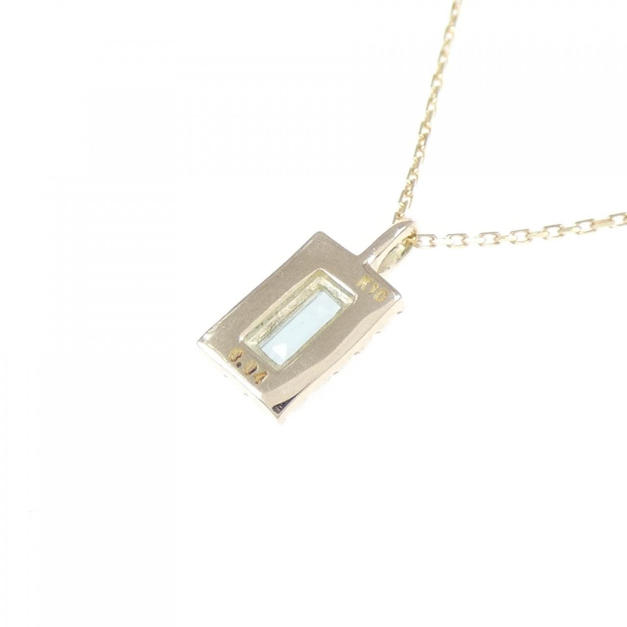 [新品] K10YG 蓝色托帕石项链