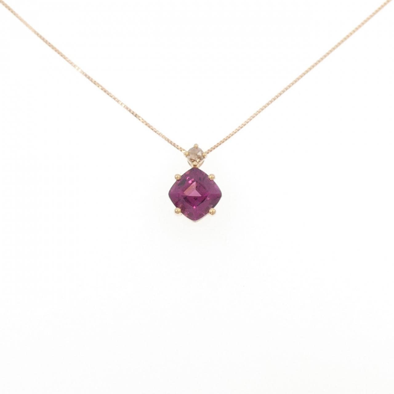 K18PG ガーネット ネックレス 1.50CT