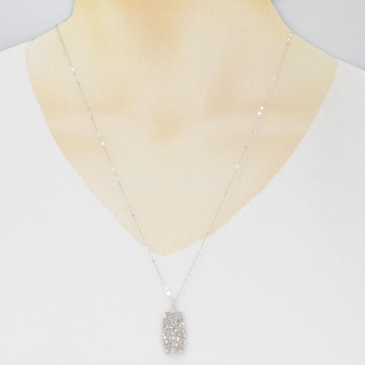 K18WG ダイヤモンド ネックレス 0.80CT