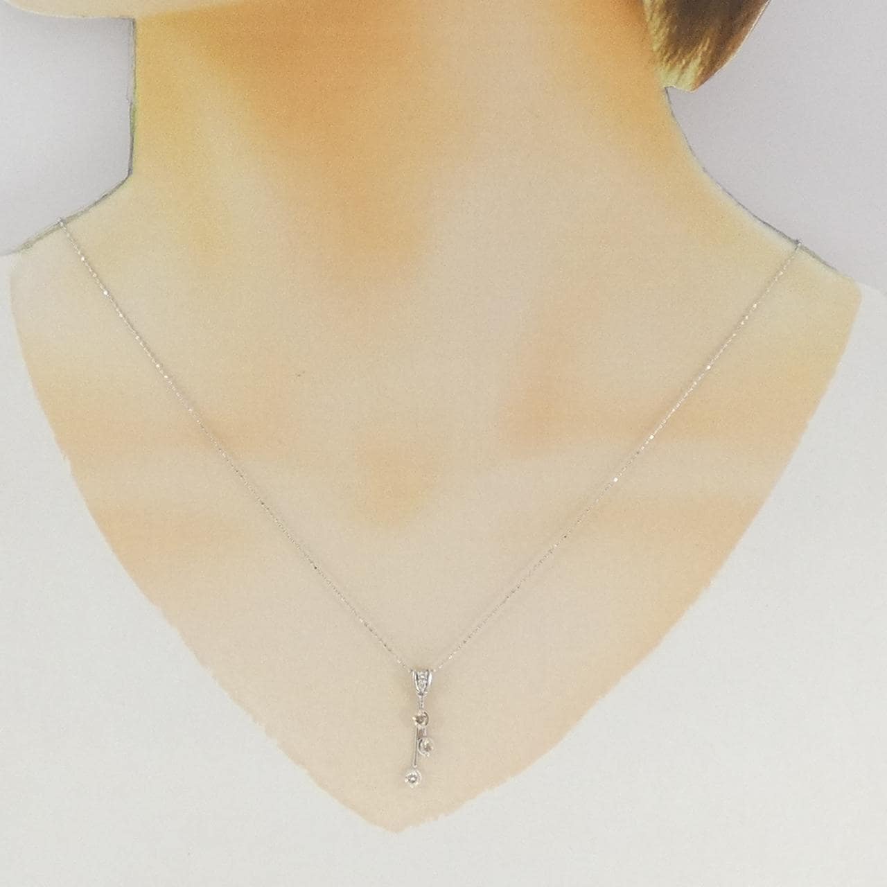 K18WG ダイヤモンド ネックレス 0.30CT