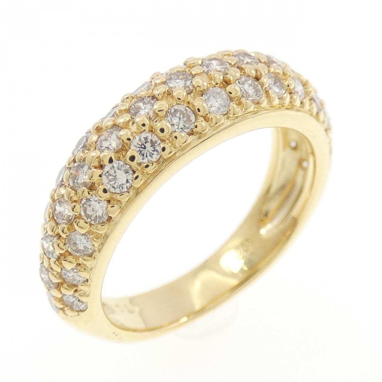 K18YG パヴェ ダイヤモンド リング 0.70CT