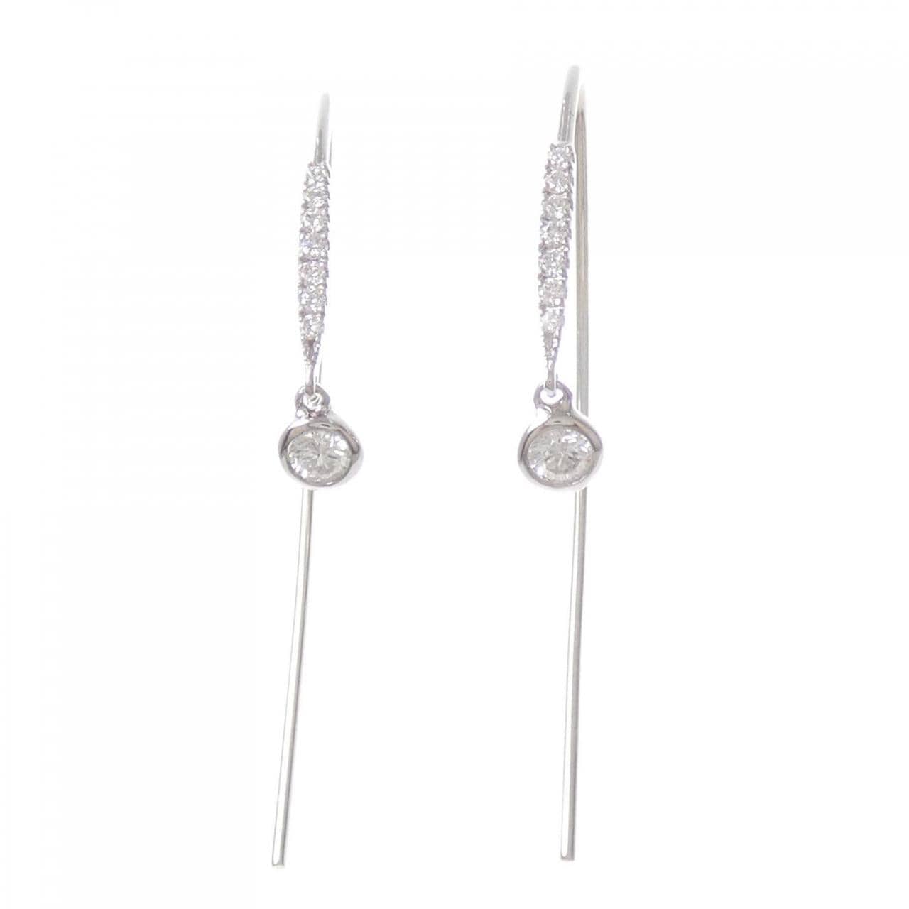K18WG ダイヤモンド ピアス 0.29CT