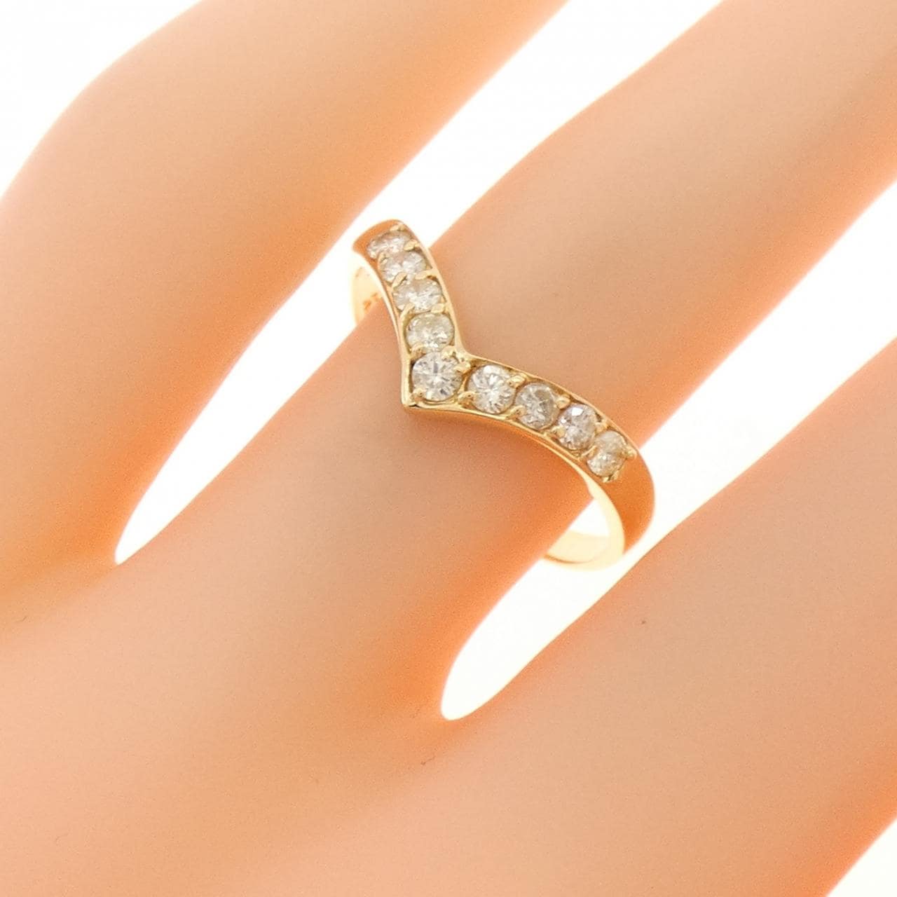 K18YG ダイヤモンド リング 0.32CT