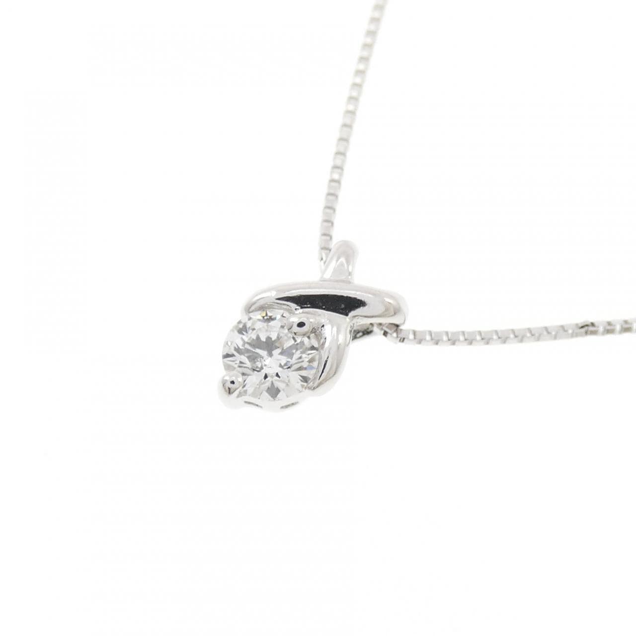 K18WG ダイヤモンド ネックレス 0.167CT
