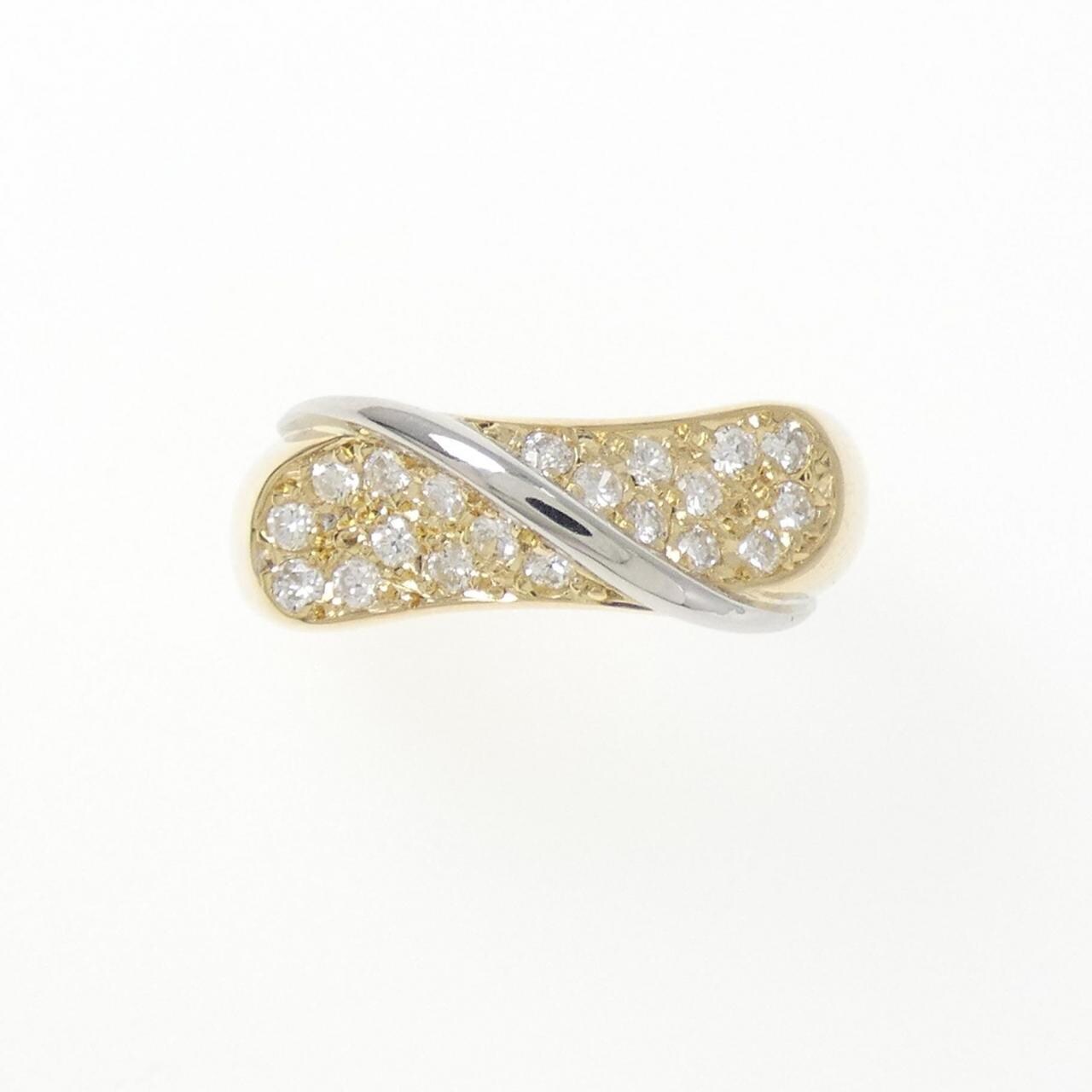 750YG/PT ダイヤモンド リング 0.26CT