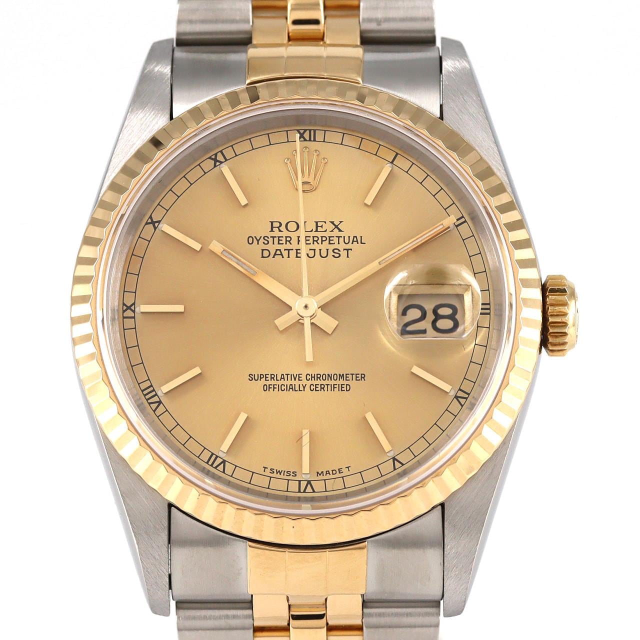 ロレックス デイトジャスト 16233 SSxYG 自動巻 X番