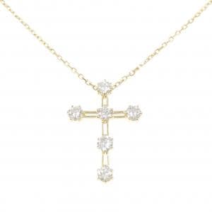 K18YG クロス ダイヤモンド ネックレス 1.00CT