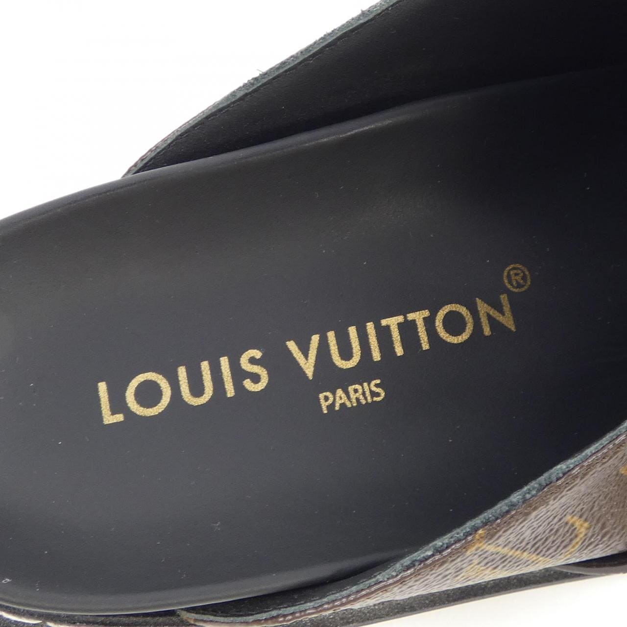 ルイヴィトン LOUIS VUITTON パテントモノグラムキャンパス LV コージーライン サンダル