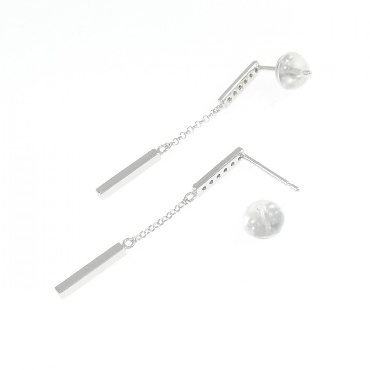 K14WG ダイヤモンド ピアス 0.10CT