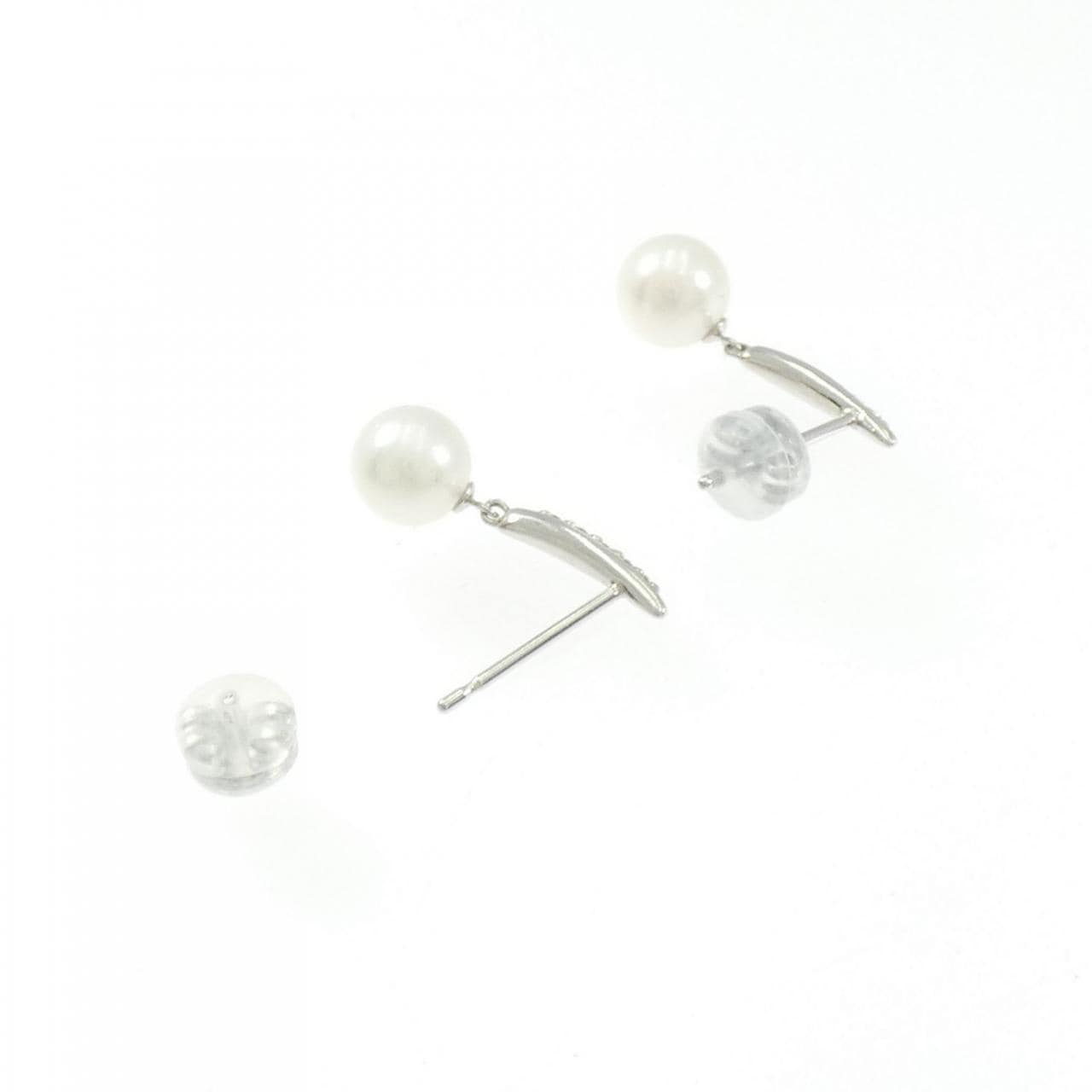 PT900/PT950 アコヤパール ピアス 6.3mm