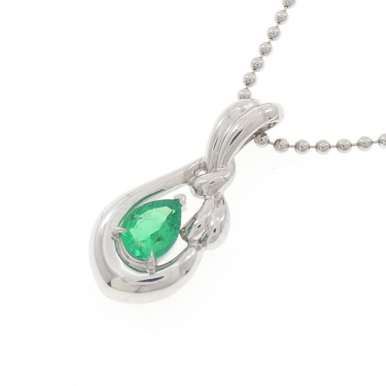 PT900/PT850 エメラルド ネックレス 0.49CT
