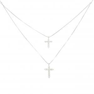 PT900/PT850 クロス ダイヤモンド ネックレス 0.50CT