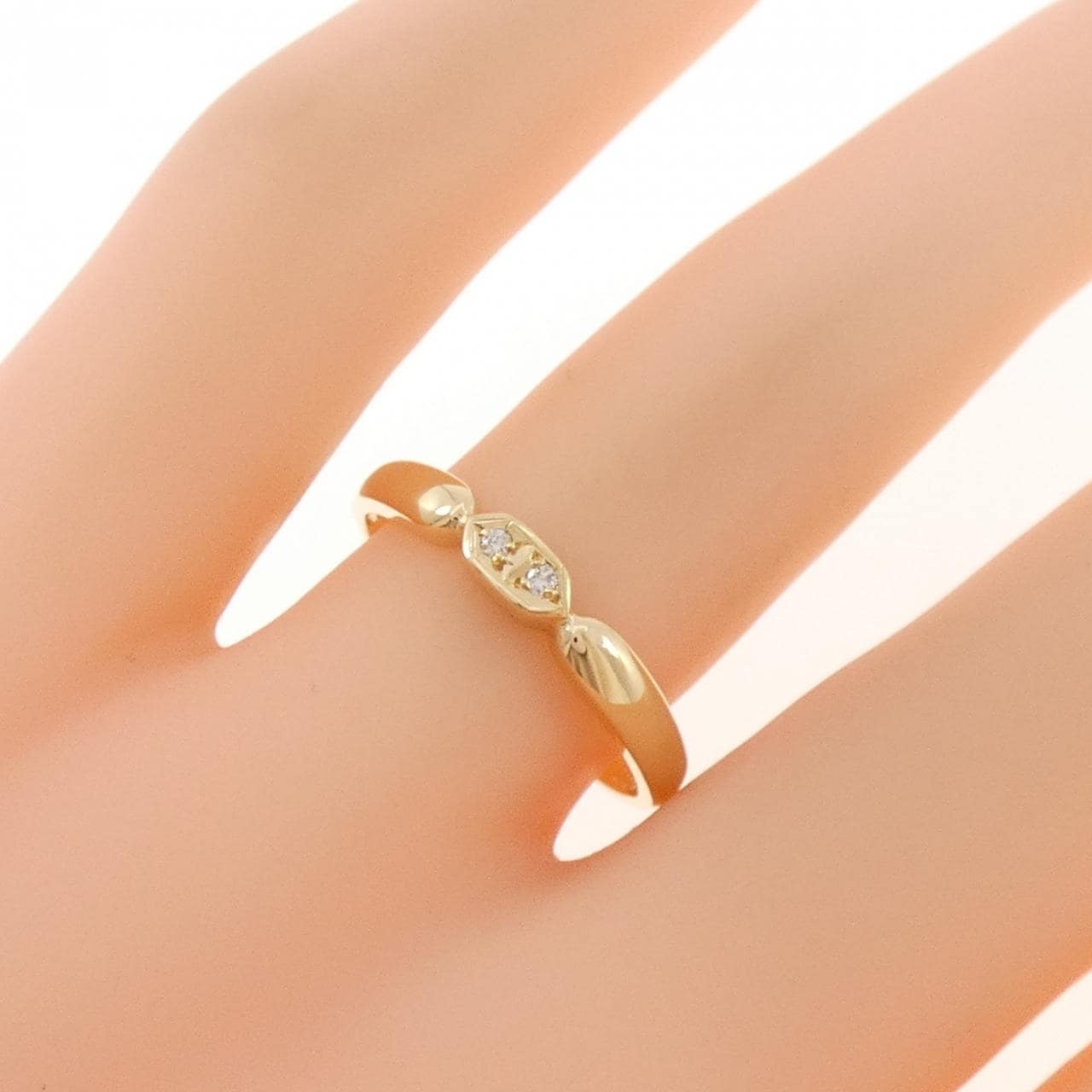 K18YG ダイヤモンド リング 0.02CT