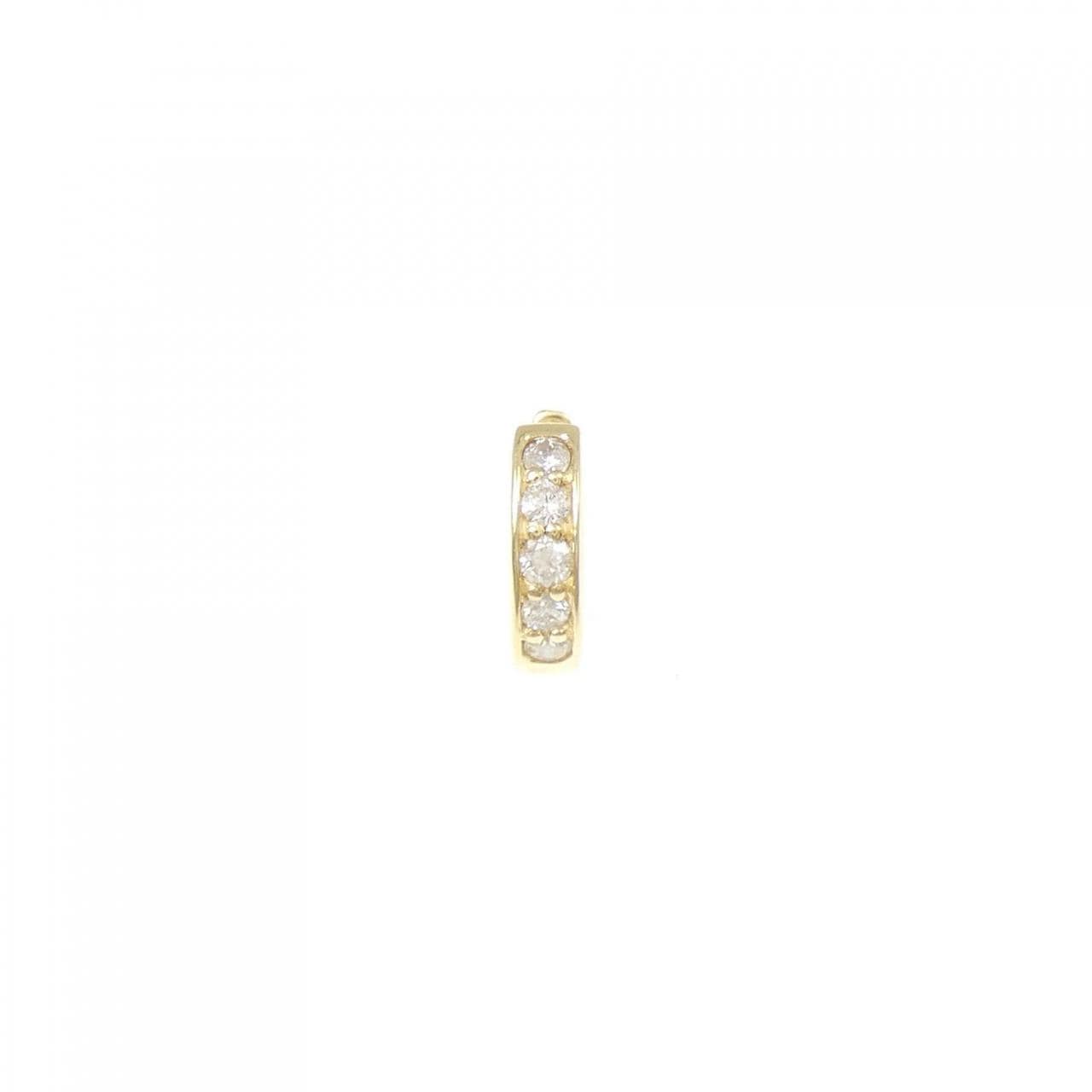 K18YG ダイヤモンド ピアス 0.10CT 片耳