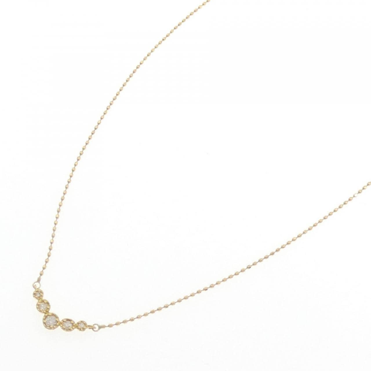 K18YG ダイヤモンド ネックレス 0.12CT