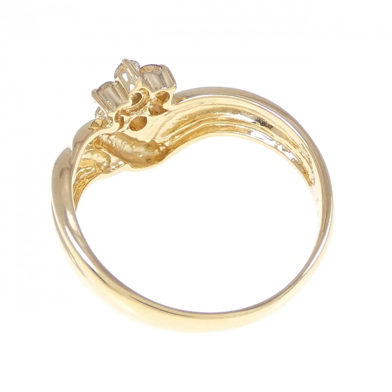 K18YG花朵鑽石戒指0.23CT