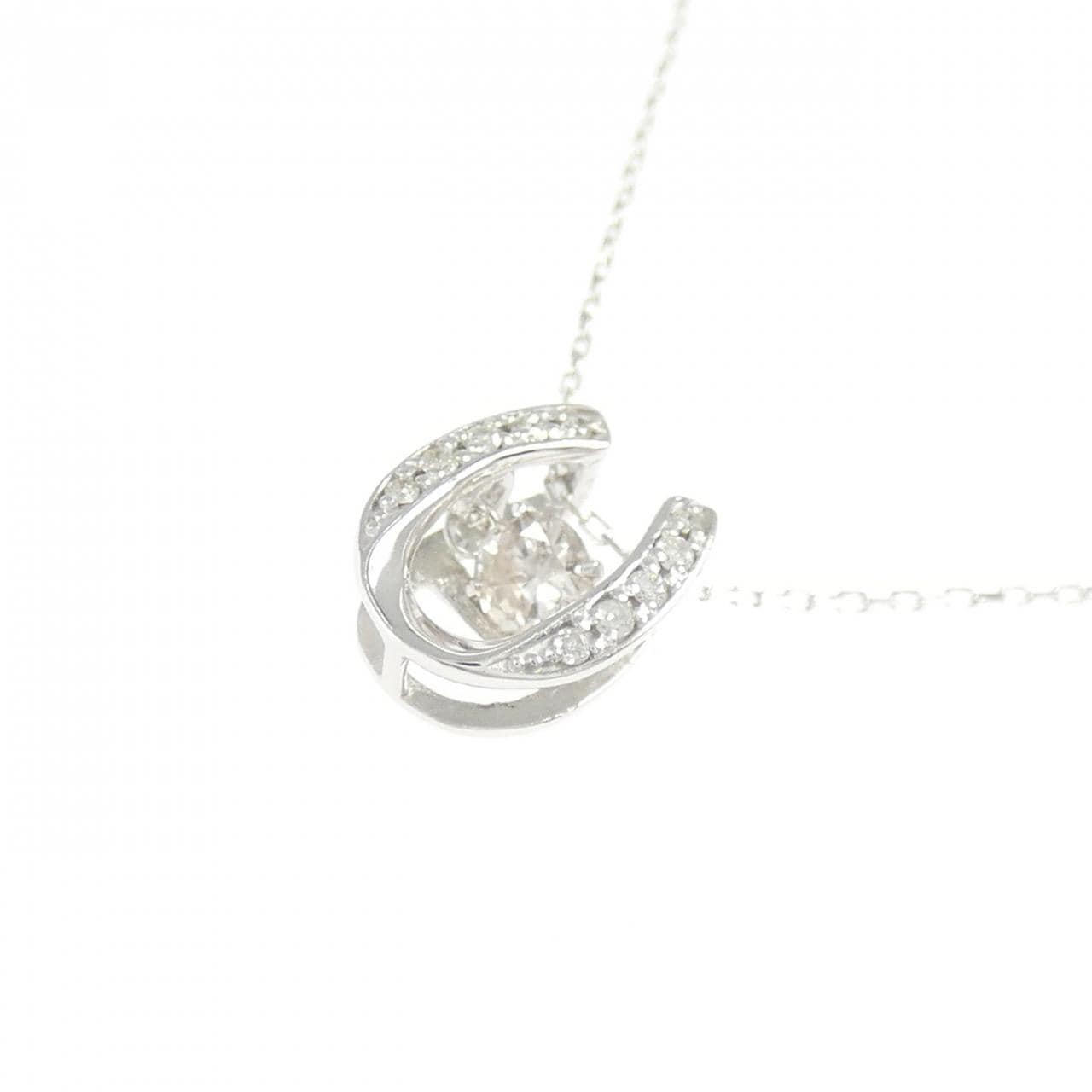 K10WG ダイヤモンド ネックレス 0.10CT