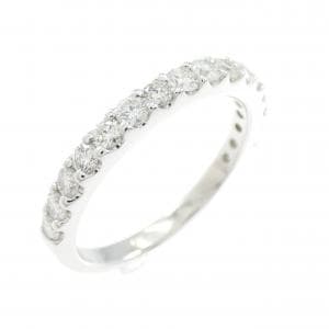 K18WG ハーフエタニティ ダイヤモンド リング 0.60CT