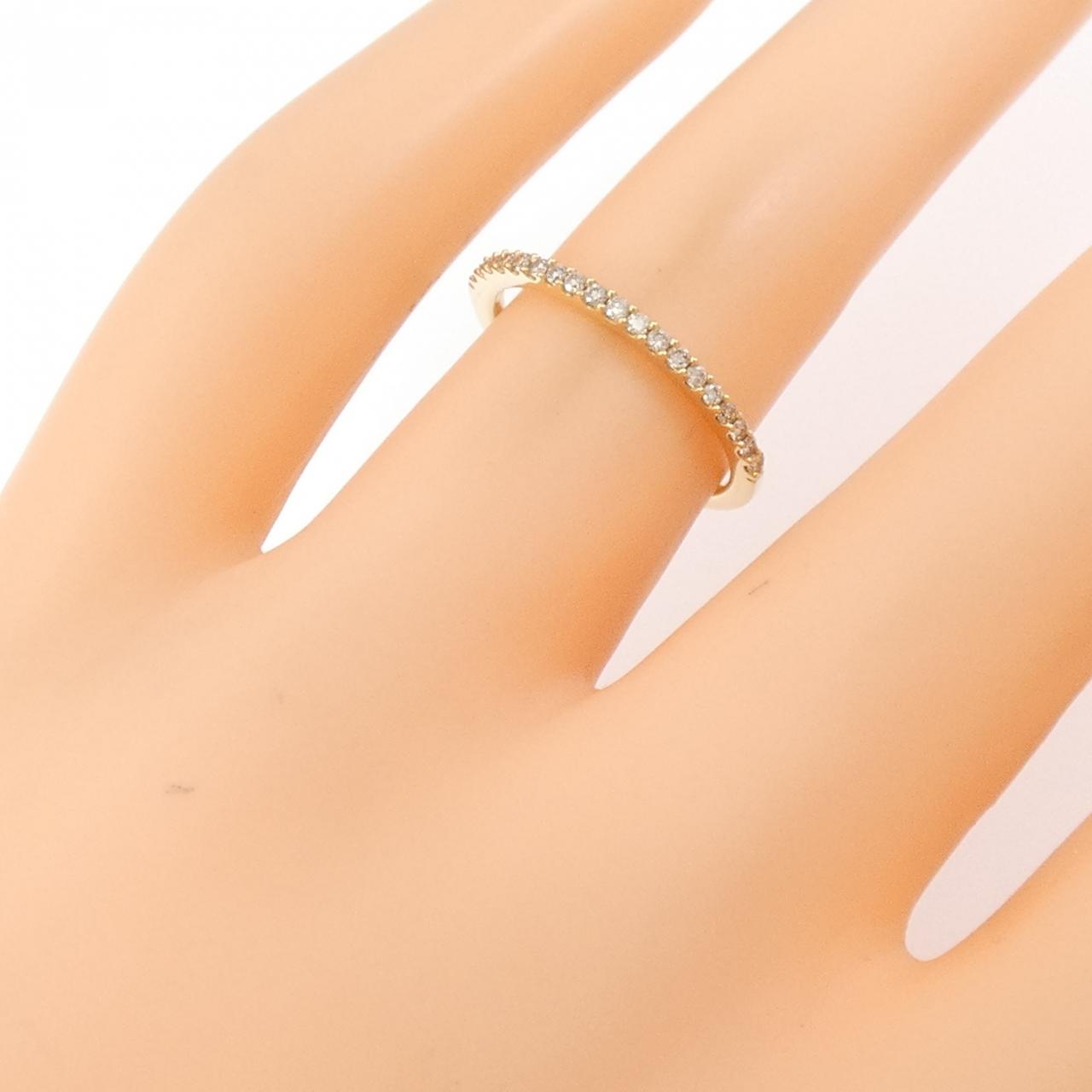 K18YG Half Eternity Diamond Ring 0.13CT