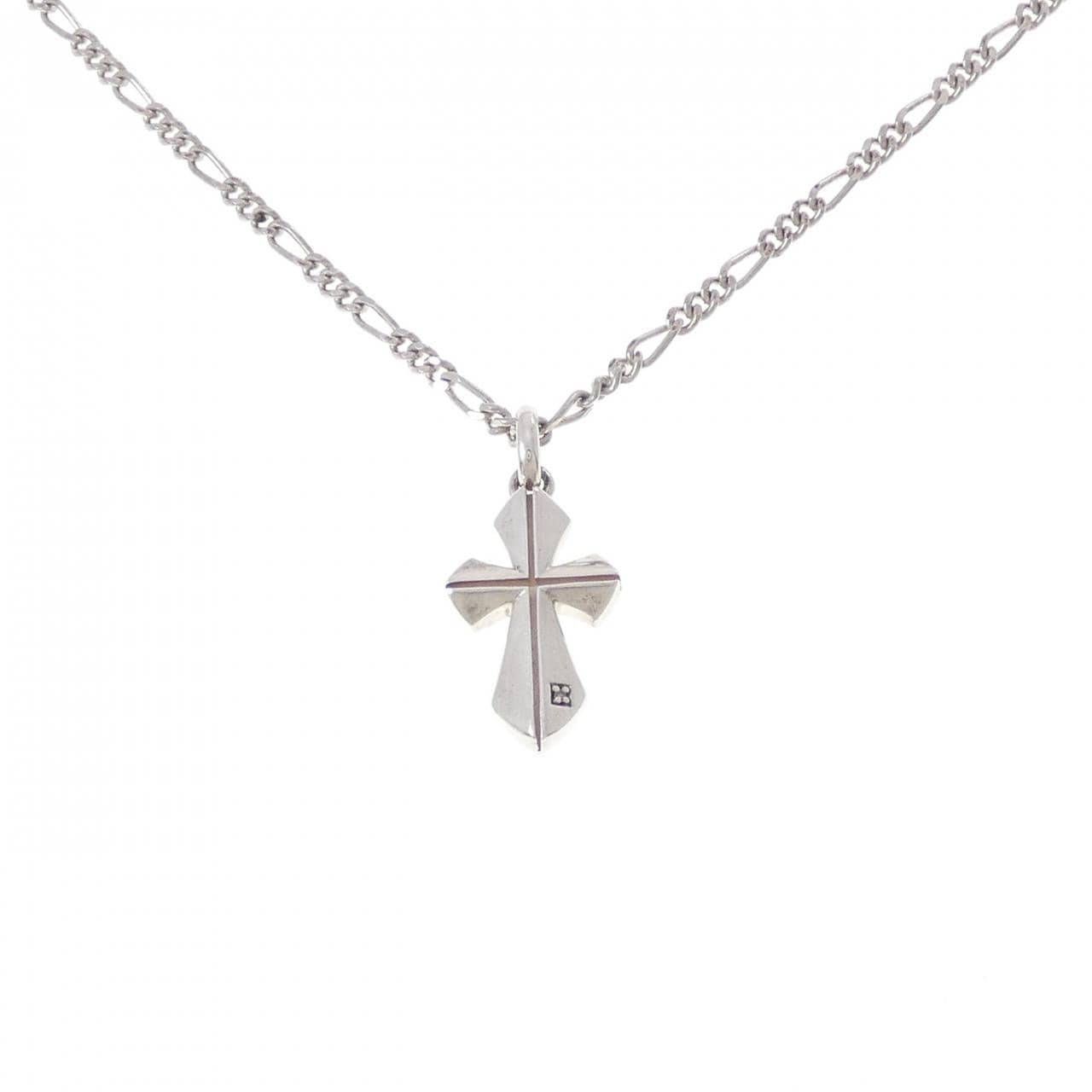 シルバー クロス ダイヤモンド ネックレス