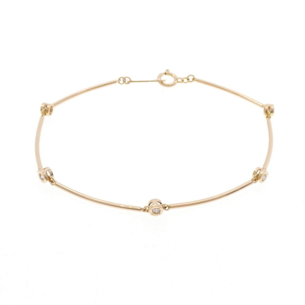 K18PG ダイヤモンド ブレスレット 0.10CT