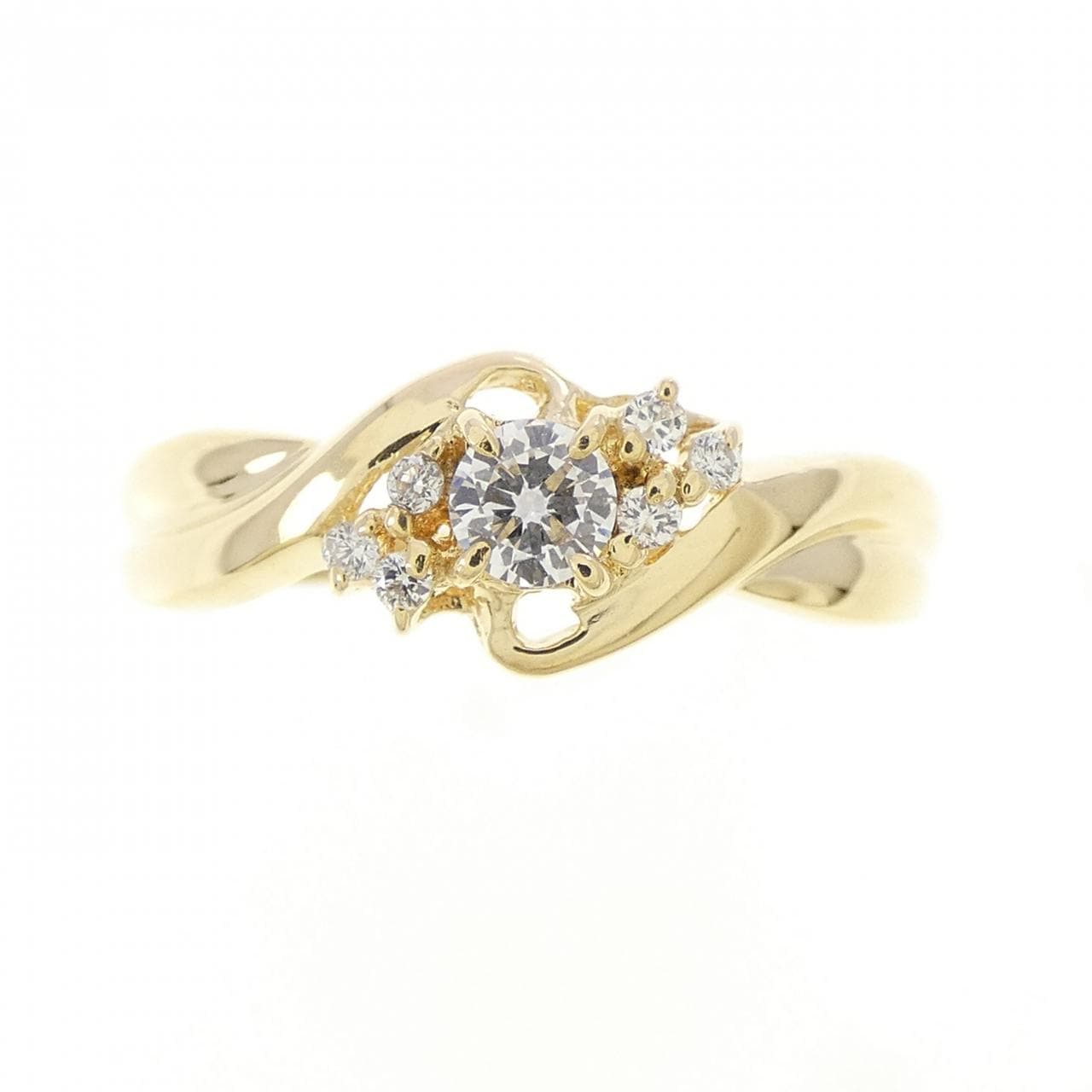 K18YG ダイヤモンド リング 0.15CT