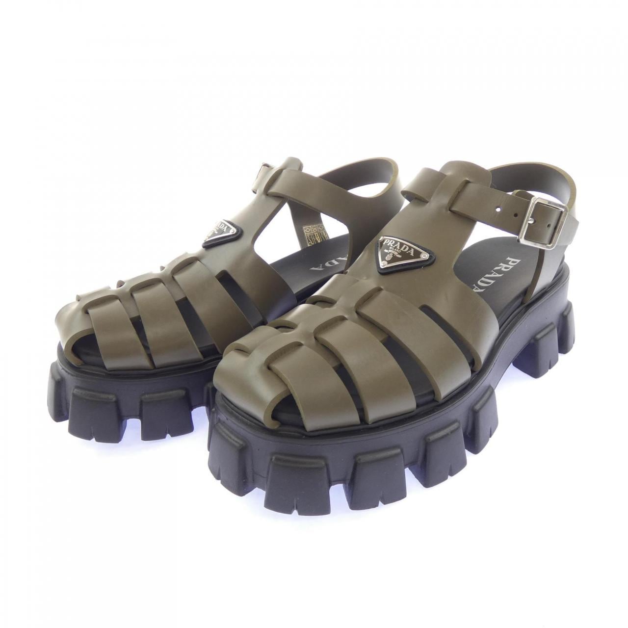 プラダ PRADA モノリス ラバーサンダル  トライアングルロゴ 2X3083 サンダル