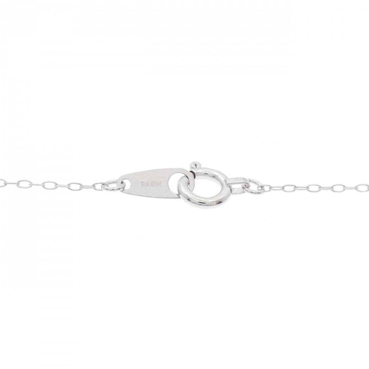 K18WG pave Diamond necklace 0.30CT